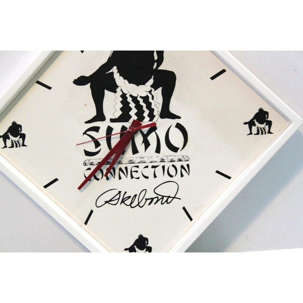 Vintage Sumo Wall Clock Signed Akebono Sumo Connection Japan Rare Not Working